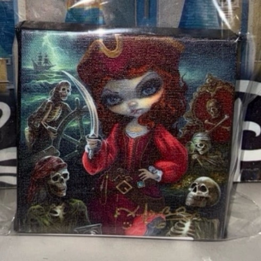 Disney parks jasmine becket-Griffith SIGNED Redd the pirate canvas cutie NWT
